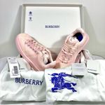 Burberry  Knit Low Top Sneakers Cameo Pink Check Size 39 6 UK 9 US NEW Photo 1