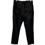 Good American  Black Good Classic Ripped High Waist Straight Leg Jeans 12/31 Photo 2