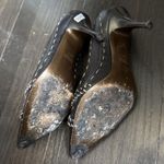 Fendi  Zucca Heels FF Logo Slip On Pointed Toe Stilettos Pumps Women's 36.5 Photo 5