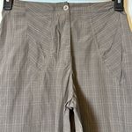 Womens Lilith Brown Plaid Checker Wide Leg Crop Capri Pants Size Small EUC #5109 Photo 3