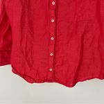 Anthropologie  Maeve Linen Buttondown Shirt Size Small Petite Photo 3