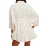 Free People Ivory Hampton Mini Dress Size L P2P 33.5” New w/o Tag MSRP $198 SOO Photo 2