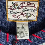 VTG Heirloom Collectibles Patriotic Patchwork Cardigan Sweater L Red White Blue Size L Photo 1