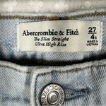 Abercrombie & Fitch  Light Wash Curve Love The Slim Straight High Rise Jeans Photo 2