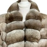 Smith Fine Furs Womens Natural Chinchilla Fur Bolero Jacket Size M Formal Event Gray Size M Photo 1