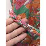 Marine layer  Laney Mini Dress in Vintage Orange Floral Print Linen Blend XL Photo 8