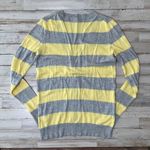 Gap Vtg Y2k Gray Yellow Colorblock Stripe Cardigan Sweater Cashmere Womens Med Photo 5