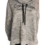 Calvin Klein  Women’s Sweatshirt Top Cowl Neck Heather Gray Sweatshirt Hi-Lo XL Photo 0