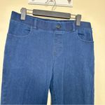 Betabrand Straight Leg 4 Pocket Long Inseam Yoga Denim in Dark Indigo Photo 5