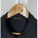 ATM Black Jersey Midi Shirt Dress Large L Button Front Pockets Photo 2