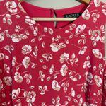 Ralph Lauren Lauren Sleeveless Floral Fit & Flare Midi Dress Womens 12 Pink Chic Photo 7