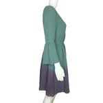 Hyku Fit & Flare Dress Hunter Green‎ Purple Ombre Dip Dye Raw Edges Gauzy Size S Green Photo 1