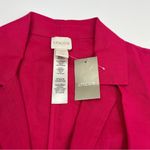 Chico's Chico’s Cutwork 100% Linen Blazer Pink Laser Cut Jacket Size 1 US Size M / 8 NEW Photo 4