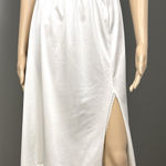 Vanity Fair Vintage Half Slip Midi Size Small Off White Scalloped Lace Slit USA Photo 0