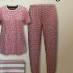 secret treasures Womens 3 Piece Pajama Set and Cosmetic Bag Size Small 4-6 New Photo 6