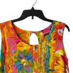 Jams World  Vintage Cantina Print Yellow Orange Pink Shift Mini Dress size small Photo 1