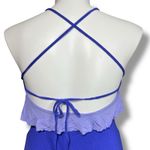 Joe Boxer Womens Sundress Flounce Bodice Mini Short Length Strappy Back Blue Lar Photo 5