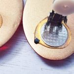 Vintage Clip On Earrings Red Large Oval (One A Bit Smaller Than The Other) Photo 3