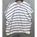 Lilly Pulitzer  Myra White Blue Stripe 100% Linen‎ Open Cardigan Sz S/M Photo 5