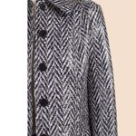 Trina Turk ππ Denali Coat ~ Indigo Chevron Print with Clear Laminate 14 NWT Photo 4