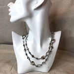 MICHAEL DAWKINS Starry Night Sterling Silver Petals and Oxidized Stars Necklace Photo 2