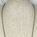 Faux Turquoise Chunk Silver Tone Chain Link Necklace Photo 3