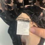 Foxiedox Anthropologie  Burnout Velvet 3/4 length sleeves mini dress black size S Photo 6