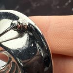 Trifari Vintage Brooch Pin Silver Tone Textured Swirl Signed Photo 4