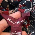 April Cornell Size L Happy Mushroom Tunic Mini Dress Tank Boho Indie Pockets Blue Size L Photo 5