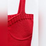 ZARA KNIT CROP TOP BRALETTE RED SIZE S NEW Photo 4
