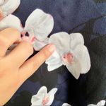 Banana Republic Navy Blue Floral Maxi Dress Women’s Size 2 Satin Photo 9