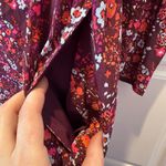 Gap Women's Burgundy Floral Swing Long Sleeve Dress Size XL NWT Photo 8