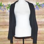 CAbi Ladies Black Thin Knit Wrap Sweater Top Size M V-Neck Closet Staple Neutral Photo 6