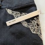 Tom K Nguyen Black Dot and Lace Embellished Wide Leg Trouser Pants NEW Y2K Sz 10 Photo 9