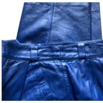 Vintage SMALBY Royal Blue Leather Pants Trousers Made in Italy Women's Sz 42 EU Photo 8