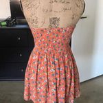 Flower Halter Dress With Pockets Orange Photo 1
