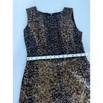 Elie Tahari Silk Brown Animal Cheetah Print Short Knee-Length Sleeveless Dress 2 Photo 4
