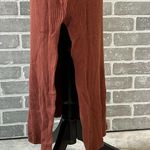 ASOS  • Rust • Knit Midi • Leg Slit • Cut Out Ring Dress • Womens Size 14 Photo 4