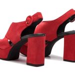 Geox  Galene Platform Suede Sandals Red Size 41/11 NEW Photo 2