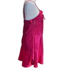 Ivy & Annabelle Intimates Red Mini Slip Dress Y2k Embroidery Lace Trim SZ SM Photo 9