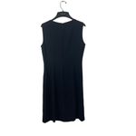 Tahari Black Sleeveless Ruffle Front A-line Classic Dress 8 NWT Photo 1