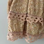 Let Me Be Floral Swing Eyelet Top Sz S Pink Photo 5