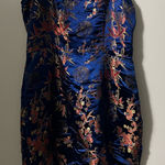 SheIn  Blue Floral Satin Mini Dress Photo 0