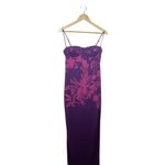 NWOT Finesse Nessa Floral Print Mesh Maxi Dress in Purple/Pink Size M Purple Size M Photo 6