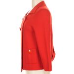 J.Crew Red 100% Wool Double Breasted Knit Sweater Jacket Size Medium M Photo 2