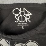 Chaser AC/DC Shirt Womens Small  Black Let There Be Rock Distressed Paint Tee Photo 2