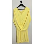 Betsy and Adam Jordan Cape Sleeve Crepe Sheath Dress in Yellow Size US 8 Photo 6