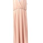 Ralph Lauren Lauren Georgette Halter Sleeveless Midi Dress V-Neck Pink Size 6 Photo 0