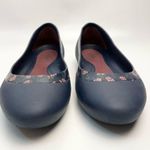 Crocs Lina Shiny Graphic Ballet Flat Size 10 Navy Floral Photo 2