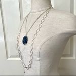 EXPRESS blue stone pendant double strand necklace Photo 4